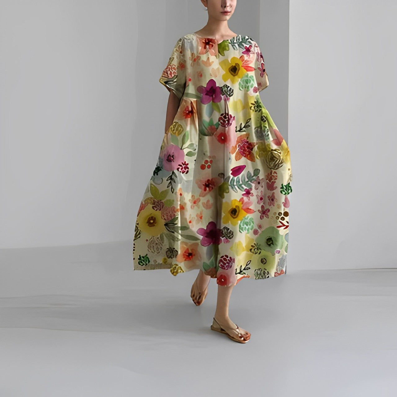 Rosa | Boho Bloemenjurk