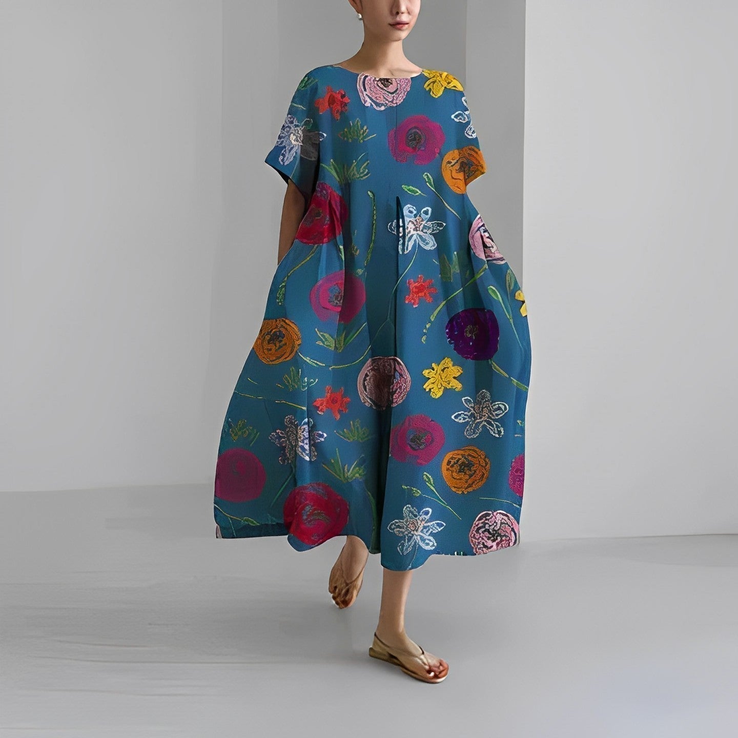 Rosa | Boho Bloemenjurk