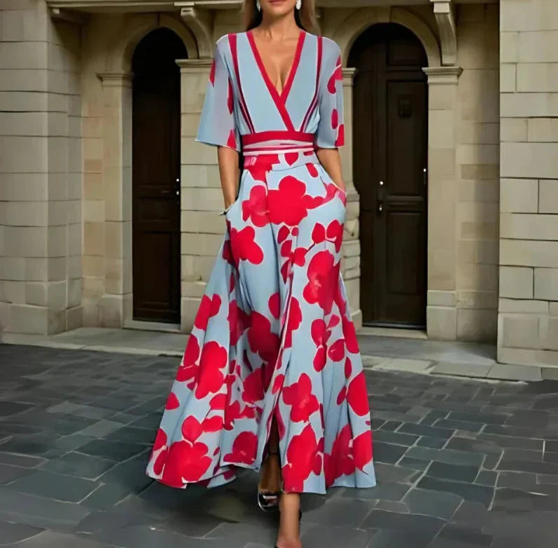 Elise™ | Elegante Bloemen Wikkeljurk