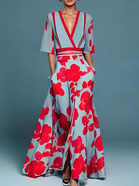 Elise™ | Elegante Bloemen Wikkeljurk