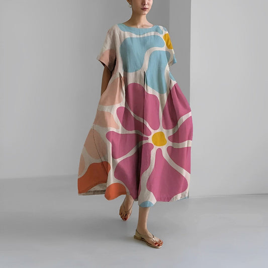 Rosa | Boho Bloemenjurk